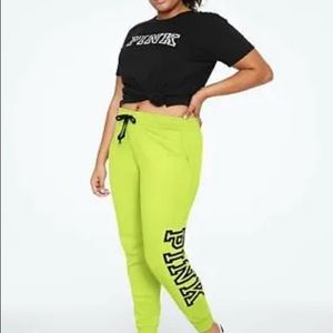 VS PINK Neon Skinny Joggers XS LIKE NEW